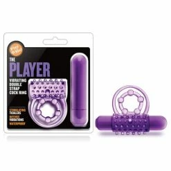 Blush Novelties Blush Play With Me The Player Vibrating Double Strap Cockring - Purple
