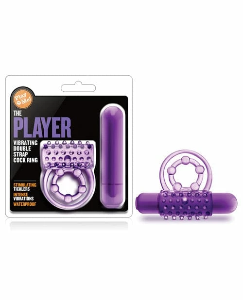 Blush Novelties Blush Play With Me The Player Vibrating Double Strap Cockring - Purple