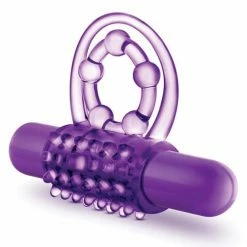 Blush Novelties Blush Play With Me The Player Vibrating Double Strap Cockring - Purple
