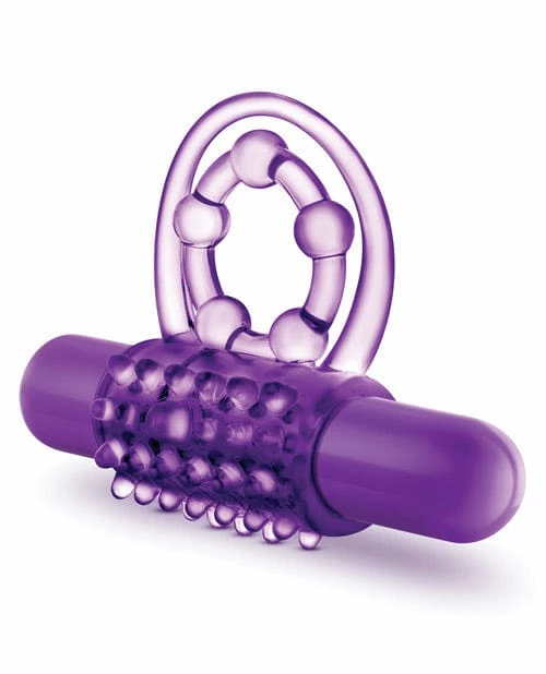 Blush Novelties Blush Play With Me The Player Vibrating Double Strap Cockring - Purple