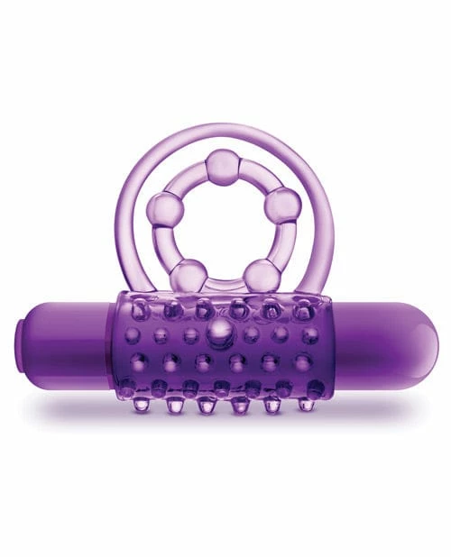 Blush Novelties Blush Play With Me The Player Vibrating Double Strap Cockring - Purple