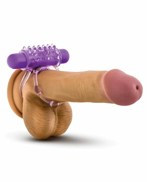 Blush Novelties Blush Play With Me The Player Vibrating Double Strap Cockring - Purple