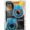 Blush Novelties Blush Stay Hard Vibrating Cock Ring 2 Pack - Blue