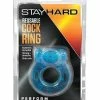 Blush Novelties Blush Stay Hard Vibrating Reusable Cock Ring - Blue