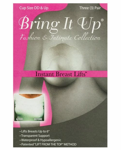 Lingerie Bring It Up Plus Size Breast Lifts - D Cup & Larger Pack Of 3