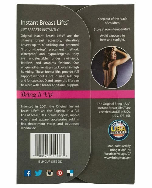 Lingerie Bring It Up Plus Size Breast Lifts - D Cup & Larger Pack Of 3