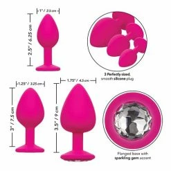 CalExotics Cheeky Gems 3 Pc Plug Set