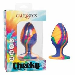 CalExotics Cheeky Large Swirl Tie Dye Plug Anal Toys
