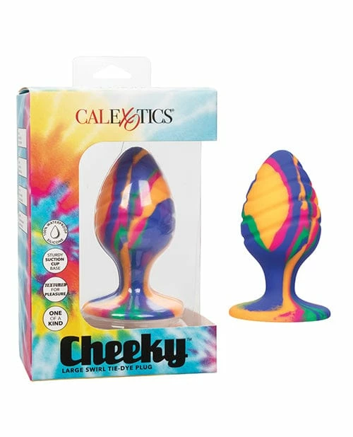 CalExotics Cheeky Large Swirl Tie Dye Plug Anal Toys
