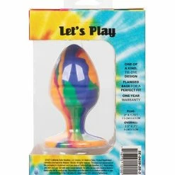 CalExotics Cheeky Large Swirl Tie Dye Plug Anal Toys