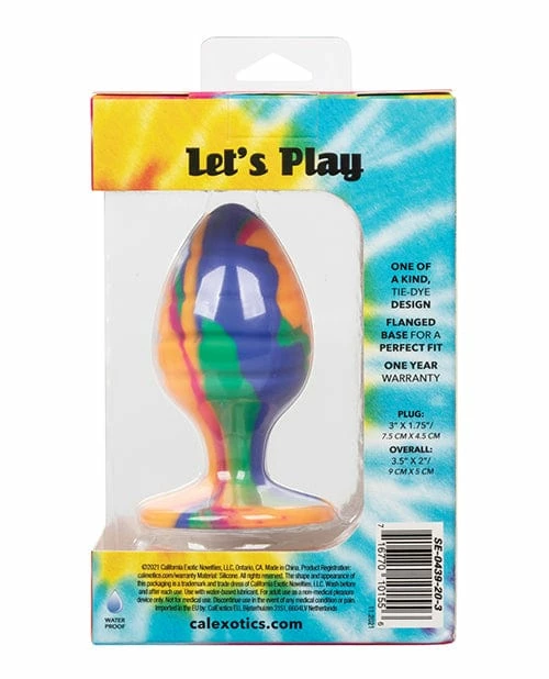 CalExotics Cheeky Large Swirl Tie Dye Plug Anal Toys