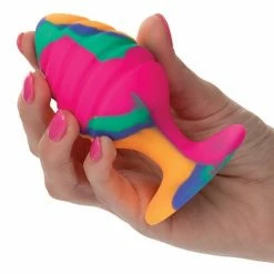 CalExotics Cheeky Large Swirl Tie Dye Plug Anal Toys