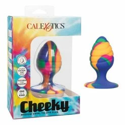 CalExotics Cheeky Medium Swirl Tie Dye Plug Anal Toys