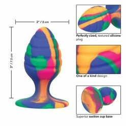 CalExotics Cheeky Medium Swirl Tie Dye Plug Anal Toys