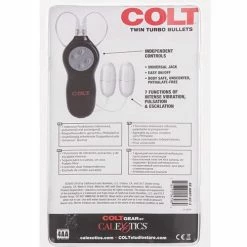 CalExotics Colt 7-function Twin Turbo Bullets - Silver
