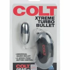 CalExotics Anal Toys Colt Xtreme Turbo Bullet Power Pack Waterproof - 2 Speed Silver