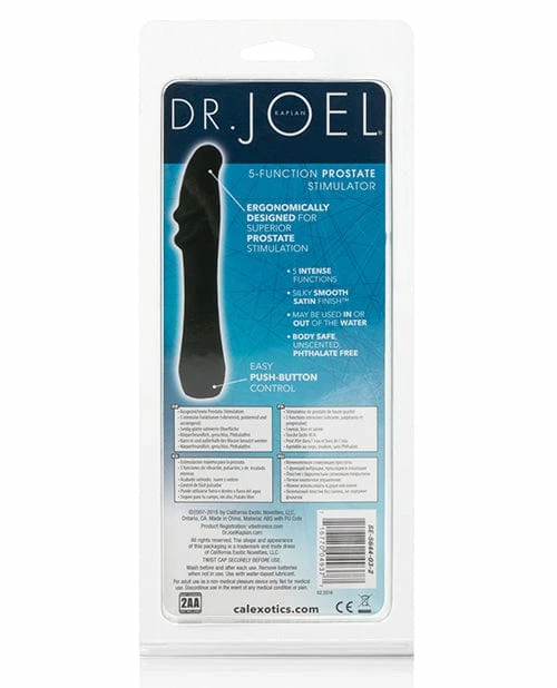 CalExotics Dr. Joel Kaplan 6.5" 5 Function Prostate Stimulator - Black Anal Toys