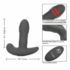 CalExotics Anal Toys Eclipse Remote Control Dual Pulsating Probe - Black
