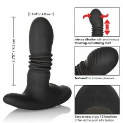CalExotics Anal Toys Eclipse Thrusting Rotator Probe - Black