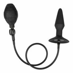 CalExotics Medium Silicone Inflatable Plug - Black Anal Toys