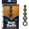 CalExotics Naughty Bits Butt Balls Silicone Booty Beads - Multi Color Anal Toys
