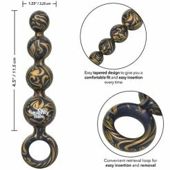 CalExotics Naughty Bits Butt Balls Silicone Booty Beads - Multi Color Anal Toys