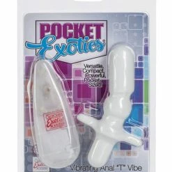 CalExotics Pocket Exotics Anal T Vibe - Ivory Anal Toys