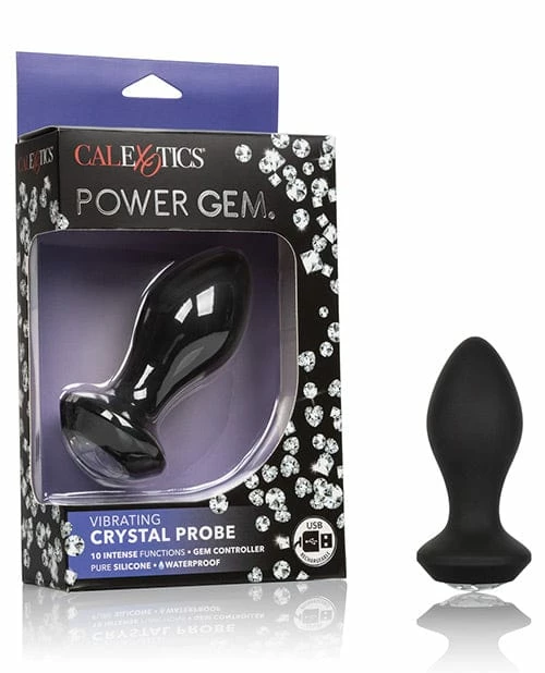 CalExotics Power Gem Vibrating Crystal Probe - Black Anal Toys