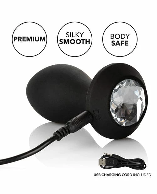 CalExotics Power Gem Vibrating Crystal Probe - Black Anal Toys