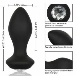 CalExotics Power Gem Vibrating Crystal Probe - Black Anal Toys