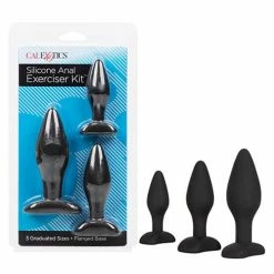 CalExotics Anal Toys Silicone Anal Exerciser Kit - Black