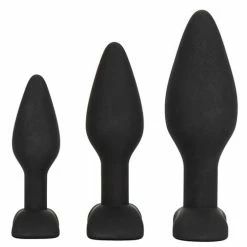 CalExotics Anal Toys Silicone Anal Exerciser Kit - Black