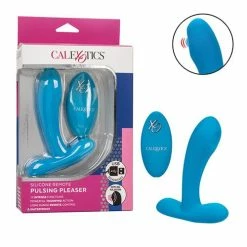 CalExotics Silicone Pulsing Pleaser With Remote - Blue