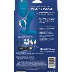 CalExotics Silicone Pulsing Pleaser With Remote - Blue