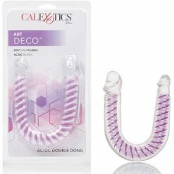 CalExotics Art Deco Ac-Dc Double Dong - Clear Dildos