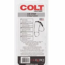 CalExotics Colt Leather C-B Strap 5 Snap Fastener - Black