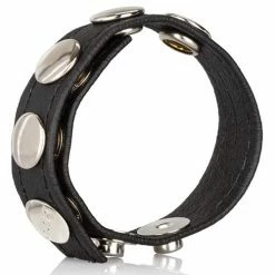 CalExotics Colt Leather C-B Strap 5 Snap Fastener - Black