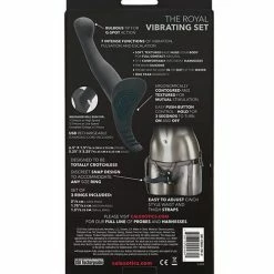 CalExotics Her Royal Harness The Royal Vibrating Set - Black