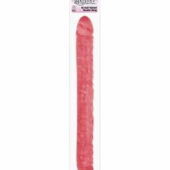 CalExotics Translucence 18" Veined Double Dong - Pink