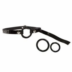 CalExotics Bound By Diamonds Open Ring Gag - Black Kink & BDSM