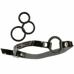 CalExotics Bound By Diamonds Open Ring Gag - Black Kink & BDSM