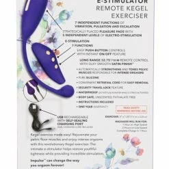 CalExotics Kink & BDSM Impulse Intimate E-stimulator Remote Kegel Exerciser - Purple
