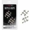 CalExotics Nipple Grips Crossbar Nipple Vices - Silver Kink & BDSM