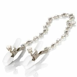CalExotics Nipple Play Crystal Nipple Clamps - Clear Kink & BDSM
