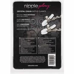 CalExotics Nipple Play Crystal Nipple Clamps - Clear Kink & BDSM