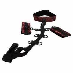CalExotics Kink & BDSM Scandal Collar Body Restraint - Black-Red