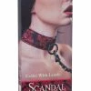 CalExotics Scandal Collar With Leash - Black-Red Kink & BDSM