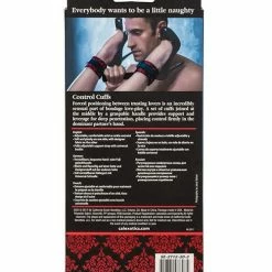 CalExotics Kink & BDSM Scandal Control Cuffs - Black-Red