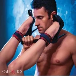 CalExotics Kink & BDSM Scandal Control Cuffs - Black-Red