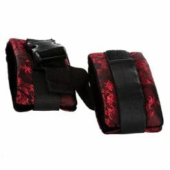 CalExotics Kink & BDSM Scandal Control Cuffs - Black-Red